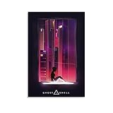 Ghost in The Shell Poster Canvas Wall Art Decoration Prints for Living Room Home Bedroom Decor Painting16x24inch(40x60cm)