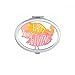 Thanksgiving Day Turkey Watercolor Pattern Oval Mirror Portable Fold Hand Makeup Double Side Glasses