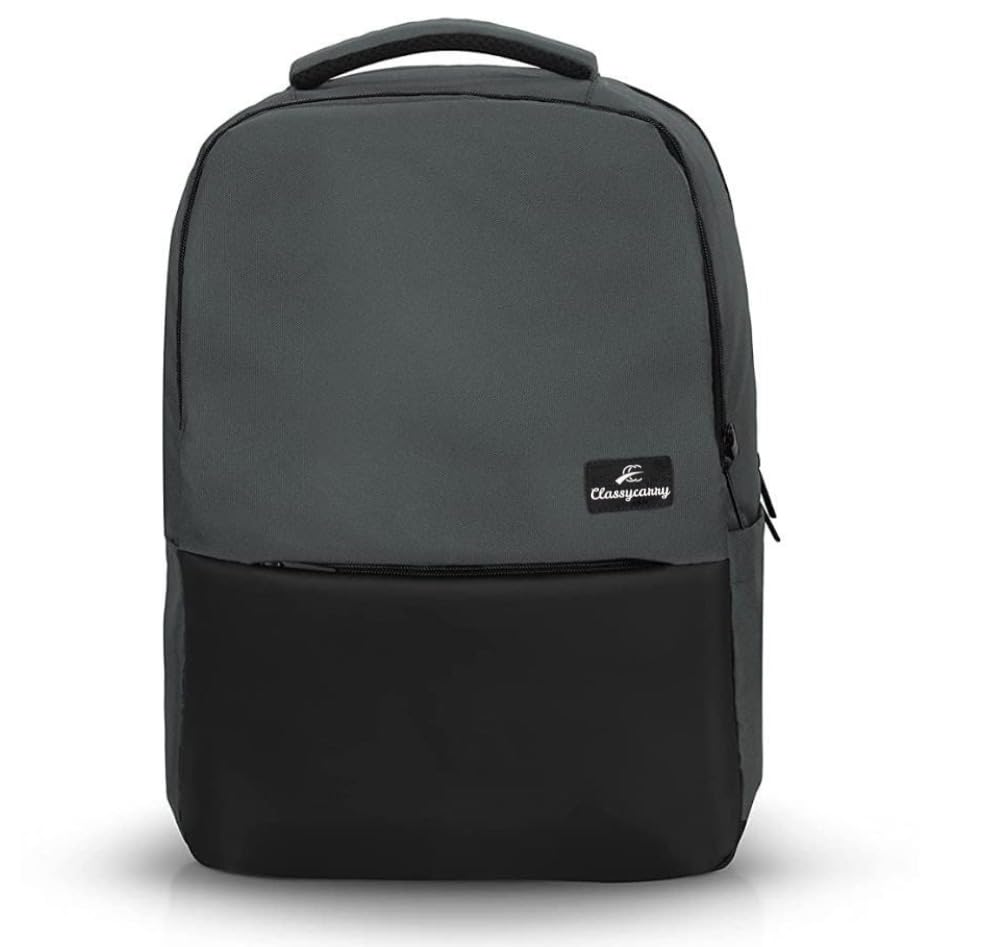 Grey & Black Stylish Backpack – Lightweight, Durable Laptop Bag for Men & Women, Perfect for School, Office, Travel-image-22