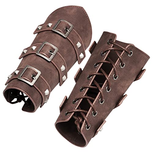 Brazaletes medievales de piel vikinga para destacar en tu próximo evento de cosplay y carnaval 3
