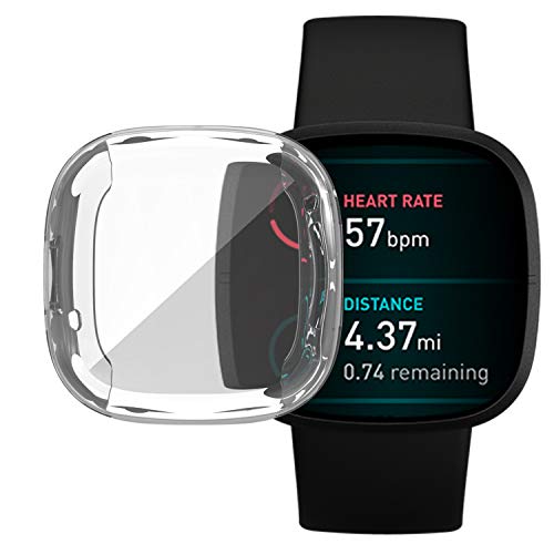 Fitbit Versa 3 P[X Fitbit Sense \tgP[XyELMKzSʕی ϏՌ ߗ _炩 EȒP TPU EIb` یP[X ^ Jo[ tBbgrbg Versa3 / Sense op[ ΉiNAj