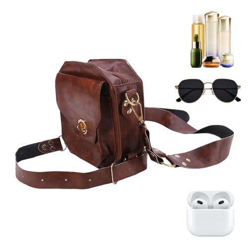 Thigh Bag - 5.91x6.3x2.56 inches | fashion bags women | Women Handbag Bag Girls | Thigh Waist Pack,for Gym Travel Hiking Running Riding Walking Athletic Work, marrón claro, riferimento alla
