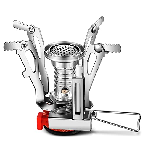 G4Free Portable Camping Stoves Backpacking Stove With Piezo Ignition, Stable Support Wind-Resistance Camp Stove For Outdoor Camping Hiking Cooking(1Pcs) #TOP21