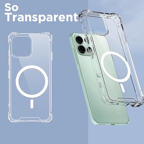 Image of Amazon Basics Back Cover for OnePlus Nord 6 5G Mag-Safe Shockproof PC + TPU Protective Case Magnetic Support Bumper Case (Transparent Mag-Safe)