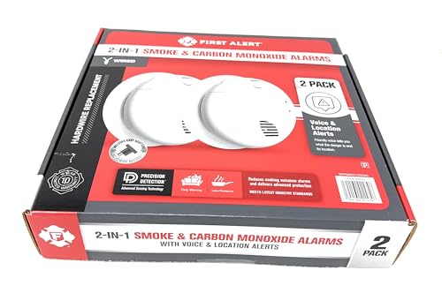 First Alert Combination Smoke & Carbon Monoxide Alarm, Interconnect Hardwire Detector with Battery Backup and Voice & Location Alerts, SMCO100V-AC, 2-Pack - image 3