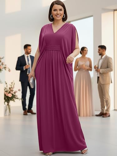 Image of KOH KOH Womens Long V-Neck Grecian Goddess Wedding Guest Maxi Dress Gown