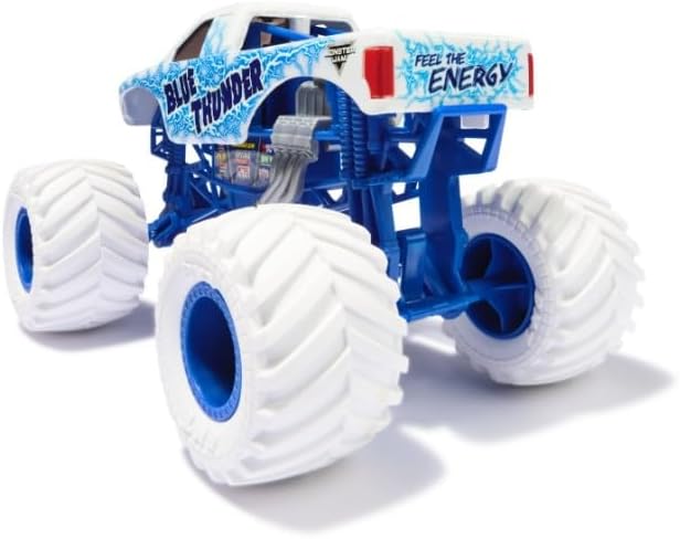 Monster Jam, Official Series 24 Oversized Blue Thunder Monster Truck, Collector Die-Cast Vehicle, 1:24 Scale, Kids Toys for Boys Ages 3 and up