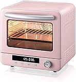  CAZARU Four électrique intégré - Four à Convection halogène de qualité supérieure en Acier Inoxydable - Mini Four et Gril - Idéal pour rôtir, Cuire au Four.