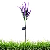 Jauhmui Solarleuchten für Außen,Lila Außenleuchten IP65 wasserdicht Wegbeleuchtung bis zu 8-10 Stunden (1 STK)