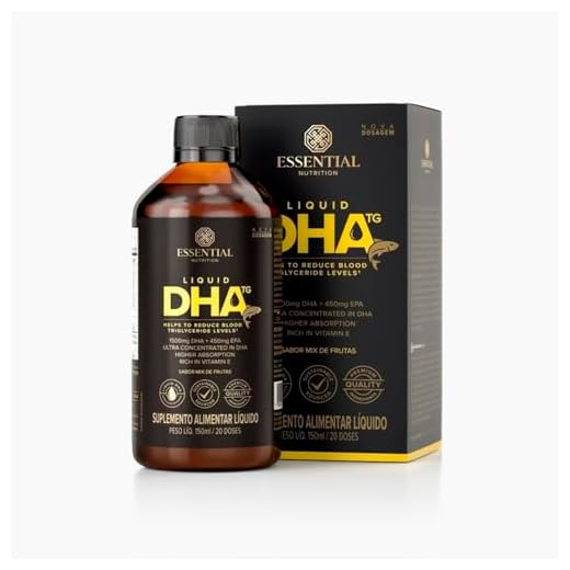 Liquid DHA TG 150ml - Sabor Mix de Frutas - Essential Nutrition