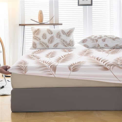 Drap housse antidérapant 160x200 infroissable pour grand matelas - 4
