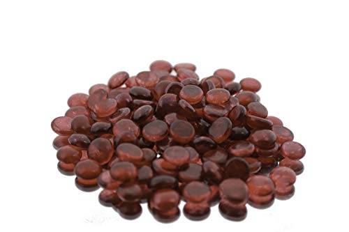 Image of WGV Flat Marbles, Pebbles, Glass Gems for Vase Fillers, Party Table Scatter, Decoration, Landscaping, Aquarium Decor, Crystal Rocks [Color: Red] (2 Pounds, Approx 200 pcs)