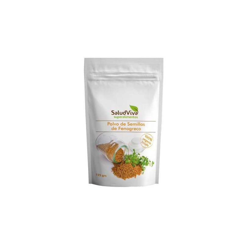 Fenogreco en Polvo Bio 125g | Salud Viva | Alholva Ecológica Molida | Superalimento Natural | Vegano | Sin Gluten | Ideal para Cocina y Suplementación