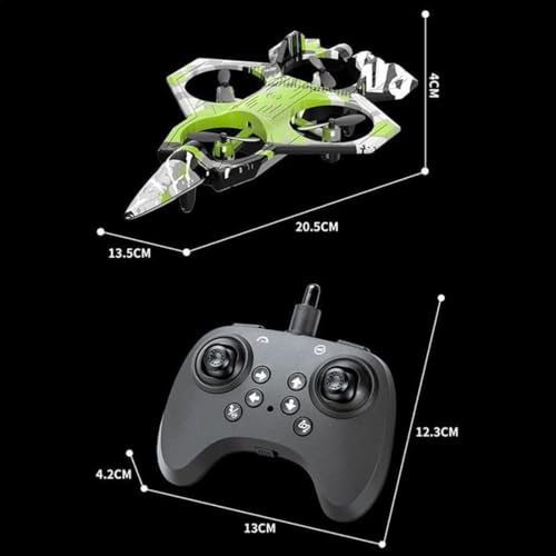 Image of RC Aeroplane for Kids & Adults, 2.4GHz Remote Control Airplane with LED Lights, 360 Flip Stunts, USB Rechargeable Plane with Gyro Stabilization for Beginners