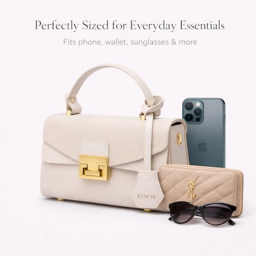 Image of KUNCHI CREST Women's Structured Handbag with Sling Strap | Premium Textured Flap Bag | Elegant Designer Purse for Party, Wedding & Office