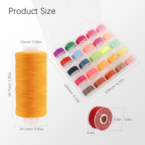Kit de 50 hilos y bobinas para costura miniatura 2