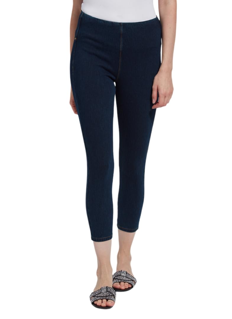 Lyssé Women's Indigo Denim Toothpick Crop Legging, S