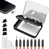 Kit de Limpieza y Reparación para Puerto de Carga de Teléfono Móvil (Negro) | 4 Tapones Antipolvo, Herramientas de Limpieza Múltiples para iPhone y Airpod, Puerto USB Tipo C y Cable Lightning, Conector para iPad, Altavoz 2