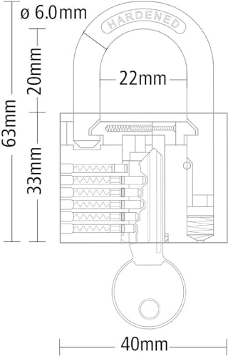 Kippen 2002D1 - Arched Padlock with Brass Body 40 mm - Image 2