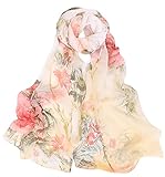 Maße - FAIRYGATE Georgette Chiffonschal Damen, 63 x 20 Inch (160 x 50 cm). Bitte beachten Sie, dass die Farbe leicht vom tatsächlichen Produkt abweicht.