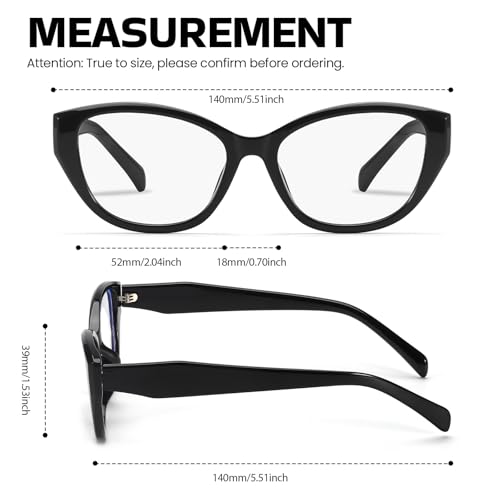 Image of SODQW Trendy Blue Light Blocking Glasses for Women Square Frame Reduce Eyestrain Computer Glasses