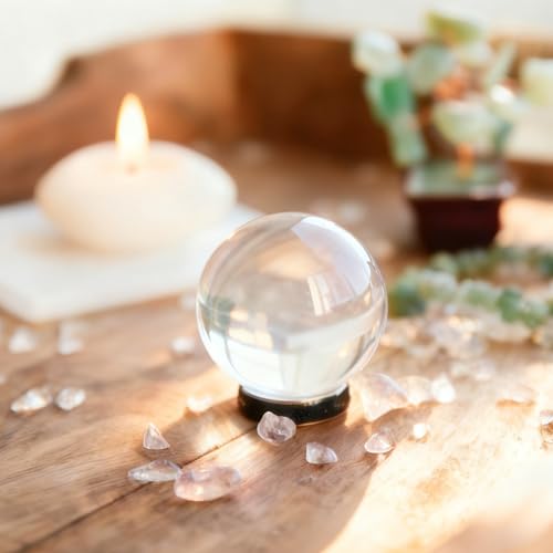 Idée cadeau cristal : Boule de cristal solide de 70 mm décorative - 6