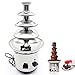 Fuente de Fondue de Chocolate de 4 Niveles, Acero Inoxidable Choco Melts Dipping Warmer Machine para Chocolate, Caramelo, Mantequilla, Queso, 4 Libras de Capacidad