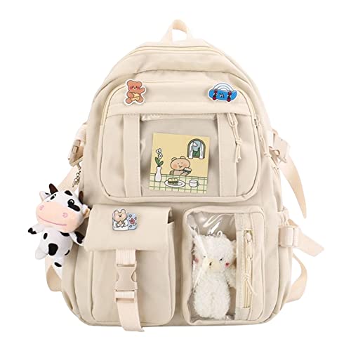Sac à dos pour étudiant(e) blanc idéal pour transporter les cours et dossiers