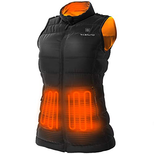 Heated Vest for Women, WLSAUTO Lightweight Heated Vest Size Adjustable with Battery Pack 7.4V Warm Vest