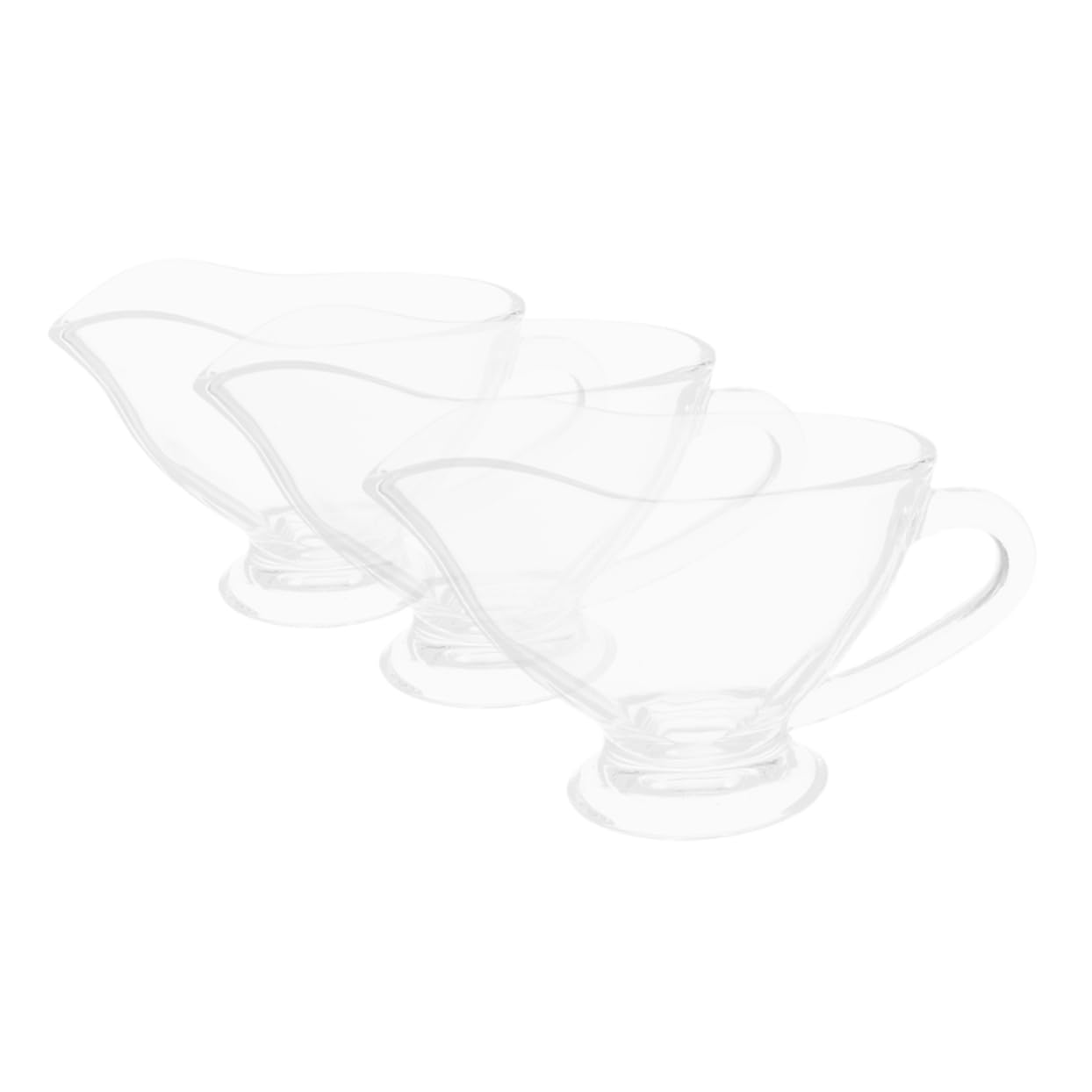 Saucière verre avec bec verseur transparente lot de 3 support à sauce cuisine