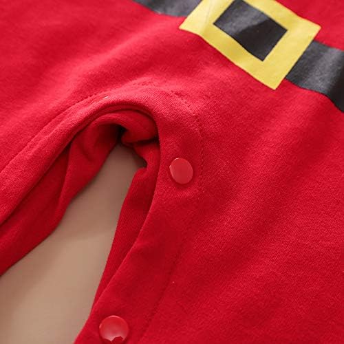 Hifot My First Christmas Baby Girl Boy Romper Newborn Clothes Long Sleeve Jumpsuit + Hat Infant Outfits Set - Image 6