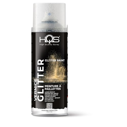 HQS High Quality Spray Bombe aérosol 400 ml de peinture Effet Paillettes, Argent