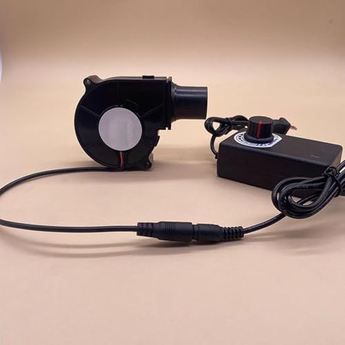 Image of A BBQ Air Blower 12V DC Brushless Mini Fan for Grills Wood Charcoal Grill Fire Starter Outdoor Cooking High Speed Adjustable Speed Controller Style A