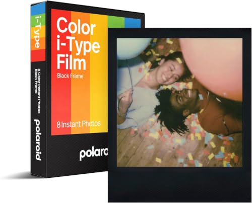 Image of Polaroid Color Film for I-Type, Black Frame Edition (6019) 8 Photos (Pack of 12)
