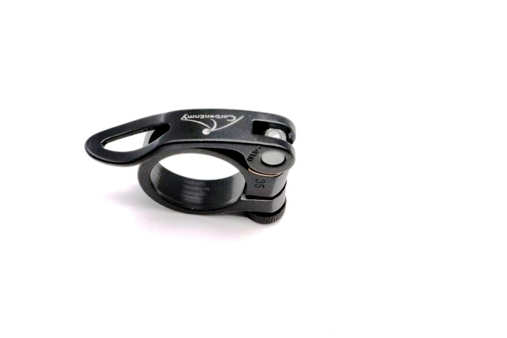 Aluminiowy zacisk siodełka rowerowego szybkomocujący zacisk Saddle Clamp 31,8 mm (czarny)
