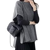 [Ladyangel] ニット ベスト レディース セーター トップス チョッキ 秋 冬 重ね着 ドロップショルダー 着痩せ 暖かい 大人 可愛い おしゃれ ゆったり 体型カバー カジュアル 通勤 普段着