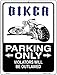 SMART BLONDE Biker Parking Only Novelty Mini Metal Parking Sign PM-659