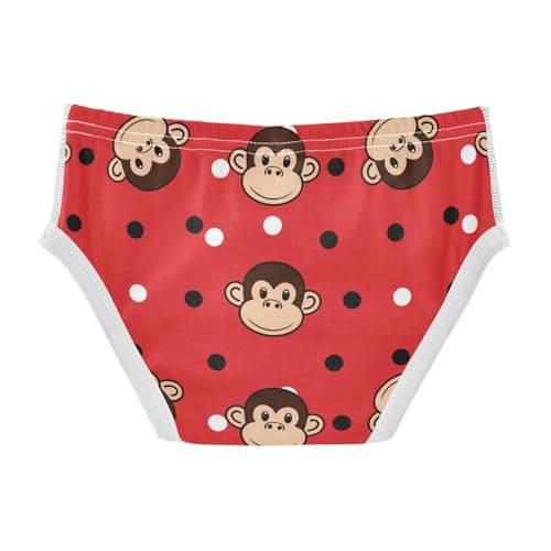 Monkey Faces Red Polka Dot Toddler Boy's Underwear 2T 202c11622