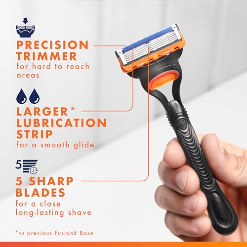 Image of Gillette Fusion5 Mens Razor Blade Refills, 4 Count, Lubrastrip for a More Comfortable Shave