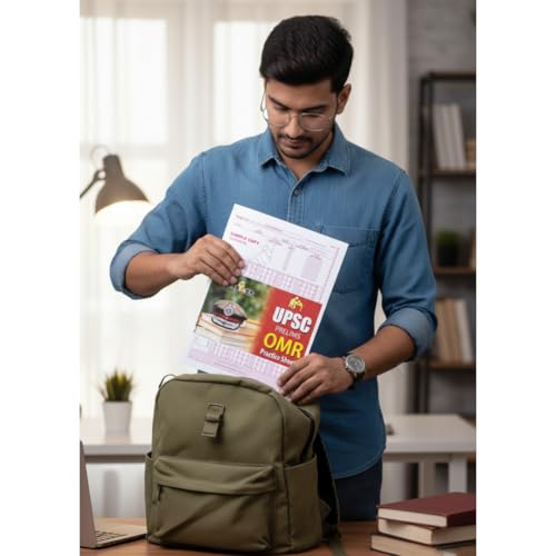 Image of Bungbee UPSC OMR Sheets Prelims for 2025 180 MCQs - 210 Pages / 105 Loose Sheets for Practice, Both Side Print A4 Size