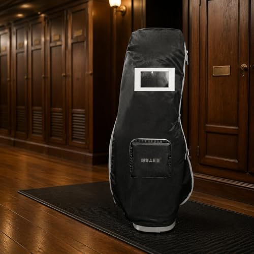 Protector para bolsas de golf impermeable con acabado rosa y cremallera 4