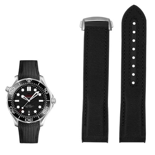 Bracelet montre nylon caoutchouc 20mm boucle déployante finition premium Planet Ocean
