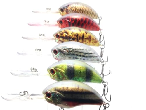 wLure Minnow Crankbait for Bass Fishing Bass Lure Jerkbait Fishing Lure (HC733KB, with Tackle Box)