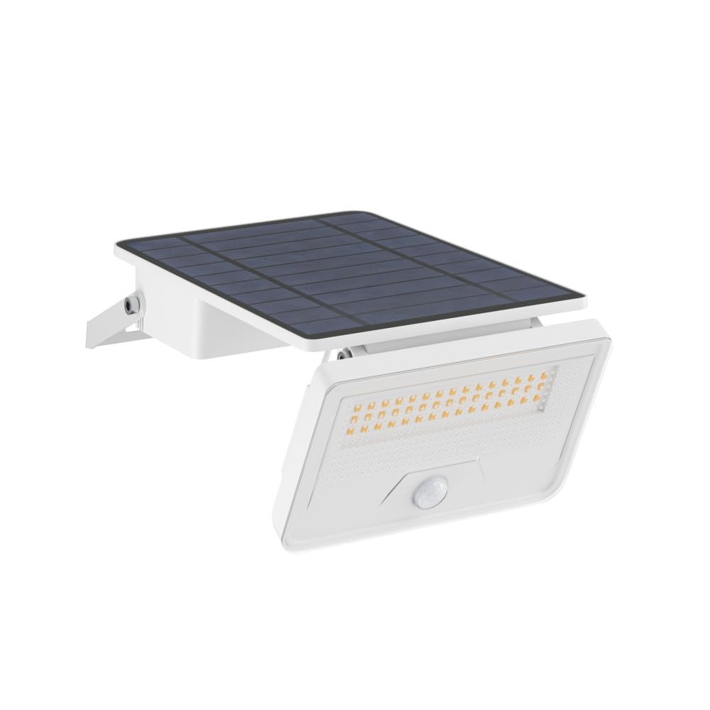 BENEITO FAURE Sky Solar Sensor lampa solarna LED z czujnikiem ruchu i zmierzchu, 8 W, 1600 lm, 4000 K, IP54, biała