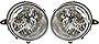 Evan-Fischer Headlight Set Compatible with 2007-2017 Jeep Patriot 2007-2010 Compass Left Driver and Right Passenger Side Halogen With bulb(s)