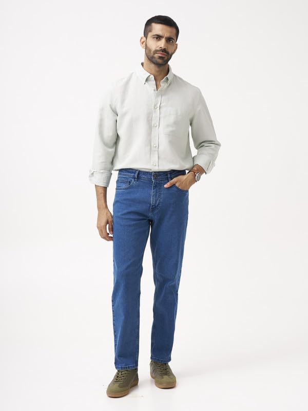 Image of The Pant Project Relaxed Fit Stretchable Jeans for Men | Mens Stylish Denim Cotton Pants
