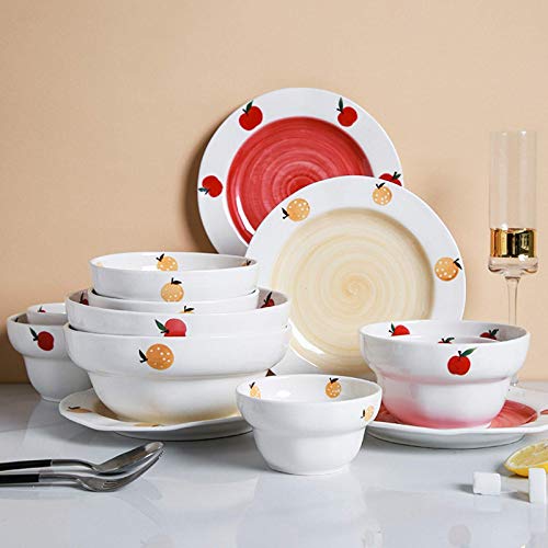IL PACCHETTO COMPRENDE: Questo servizio da tavola unico porta una sensazione rilassata e delicata ad ogni pasto. Il set in ceramica da 36 pezzi comprende 12 ciotole, 8 piatti, 8 bacchette, 8 cucchiai e una confezione di cartone specifica per resistere meglio all'impatto e confermare che la confezione arriva in buone condizioni.