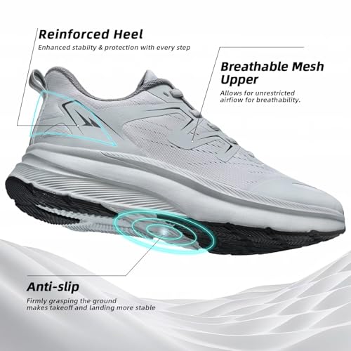 Image of Mens Wide Walking Shoes Wide Toe Box Running Casual Sneakers Tennis Comfortable Trail Athletic Sport Gym Soft Sole