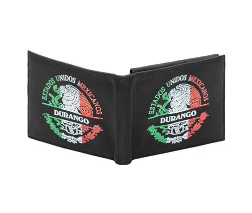 Men Printed Mexico Durango State Real Leather Wallet Cartera de piel Bordada Estados Billetera2