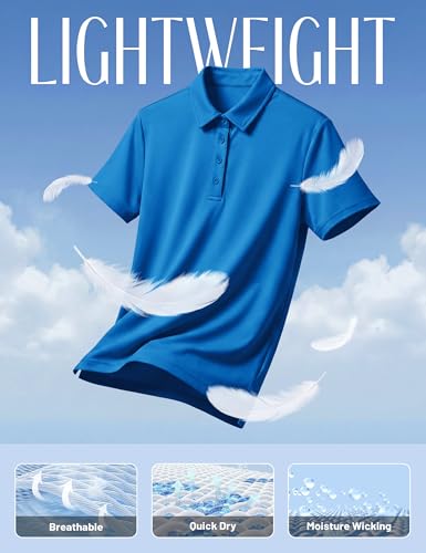 Image of TACVASEN Women's Golf Polo Shirts Short Sleeve UPF 50+ Sun Protection Golf Shirts for Women Quick Dry Collared Polos
